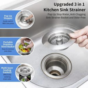 Sink Bounce Core Drain Strainer